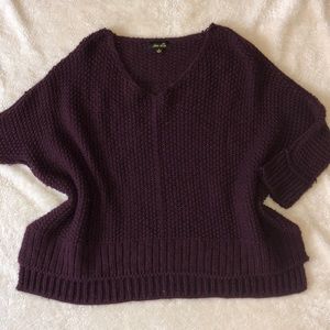 Burgundy knit sweater - boutique